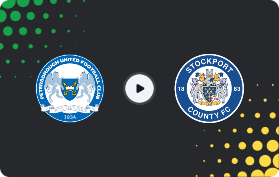 Where to watch Peterborough — Stockport County, League One, 20.11.2025