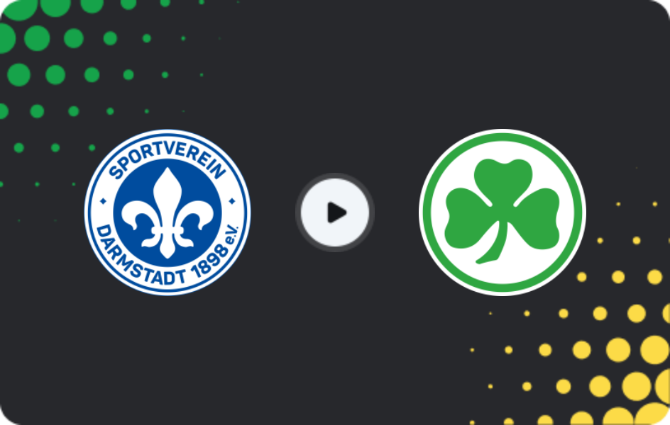 Where to watch Darmstadt — Greuther Fürth, 2. Bundesliga, 22.11.2025