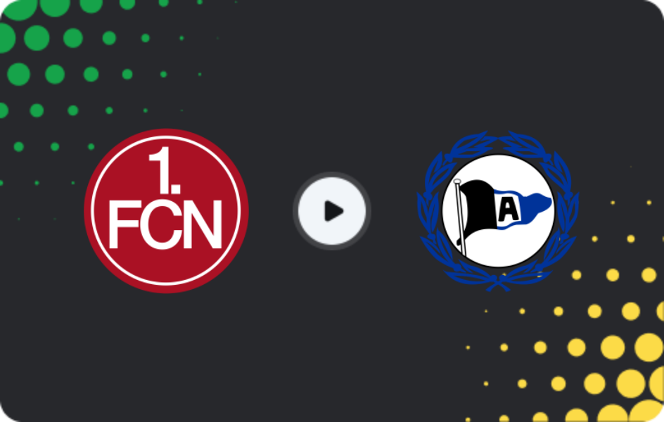 Where to watch Nürnberg — Arminia Bielefeld, 2. Bundesliga, 23.11.2025