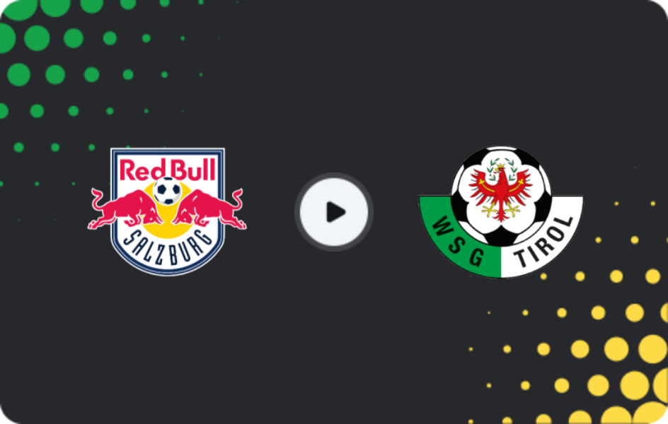 Where to watch Red Bull Salzburg — WSG Tirol, Bundesliga, 23.11.2025