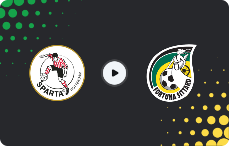 Where to watch Sparta Rotterdam — Fortuna Sittard, Eredivisie, 22.11.2025