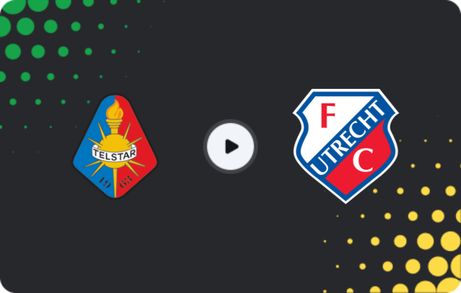 Where to watch Telstar — Utrecht, Eredivisie, 23.11.2025