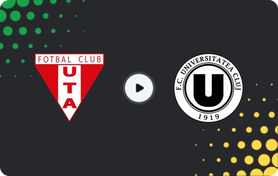 Where to watch UTA Arad — Universitatea Cluj, Liga I, 22.11.2025
