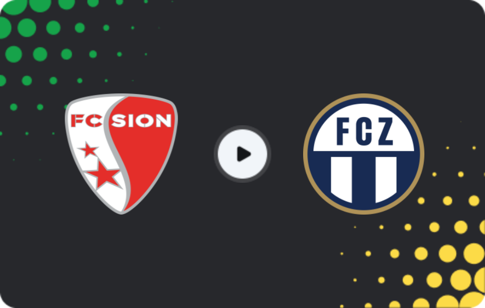 Where to watch Sion — Zurich, Super League, 23.11.2025