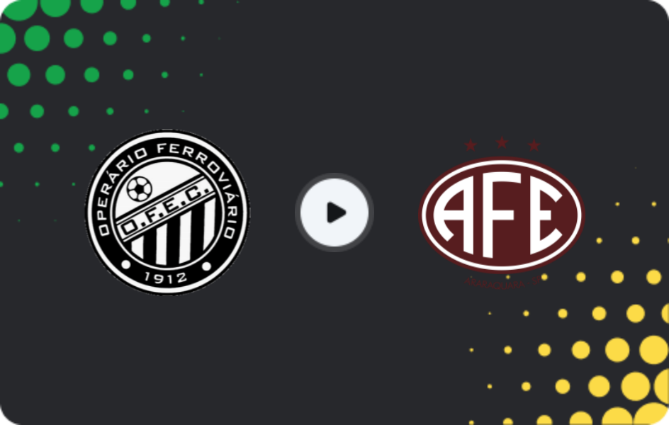 Where to watch Operario — Ferroviária, Serie B, 23.11.2025