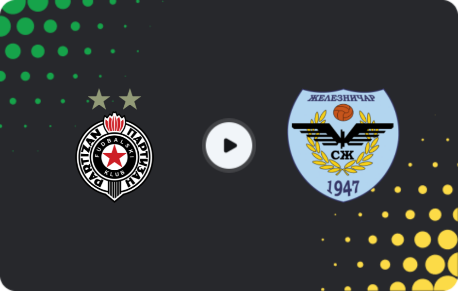 Where to watch Partizan — Železničar Pančevo, Super Liga, 22.11.2025