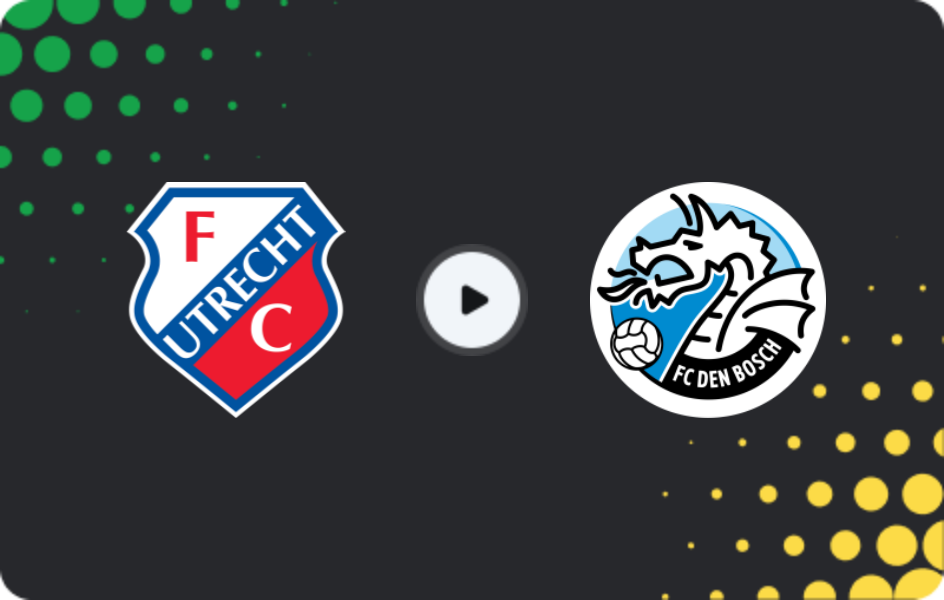 Where to watch Jong Utrecht — Den Bosch, Eerste Divisie, 24.11.2025