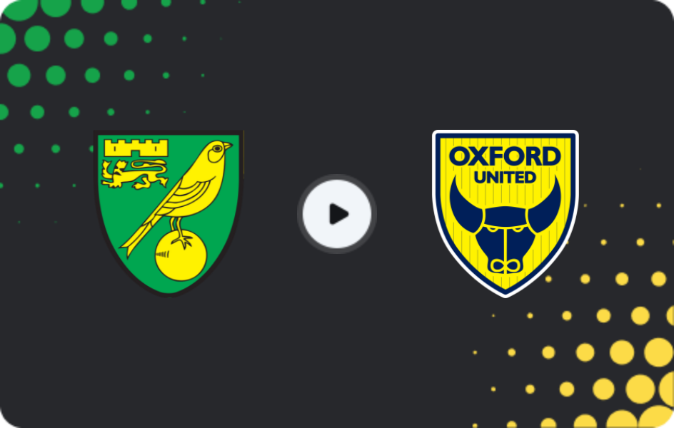 Where to watch Norwich — Oxford United, Championship, 25.11.2025