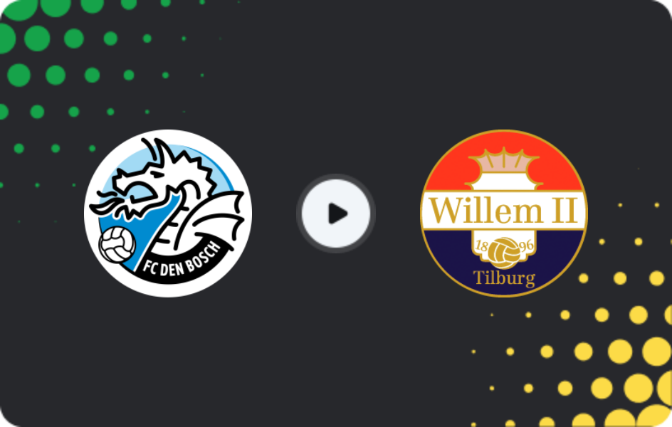 Where to watch Den Bosch — Willem II, Eerste Divisie, 28.11.2025