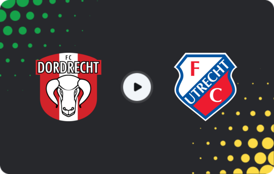 Where to watch Dordrecht — Jong Utrecht, Eerste Divisie, 28.11.2025