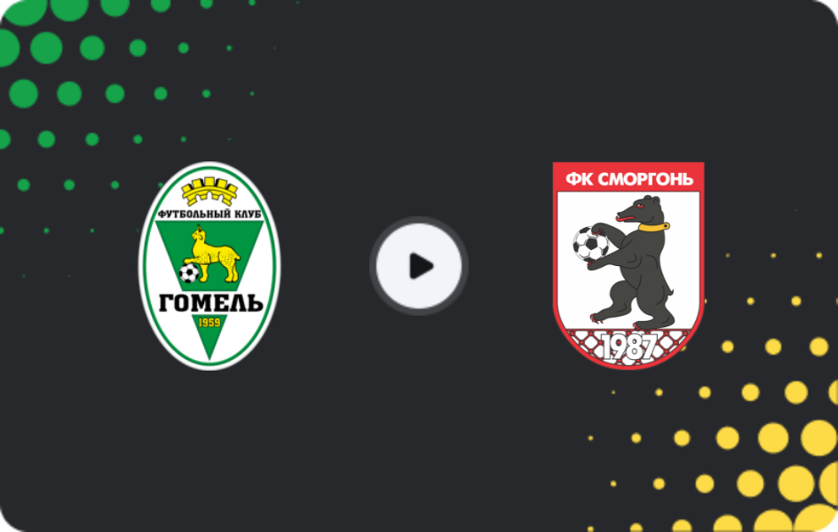 Where to watch FC Gomel — Smorgon, Premier League, 29.11.2025