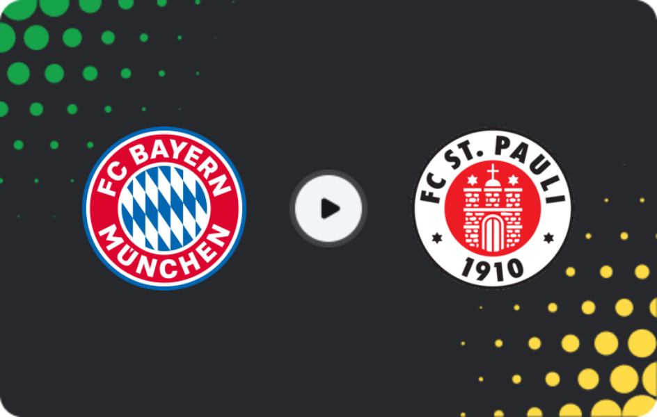 Where to watch Bayern — St. Pauli, Bundesliga, 29.11.2025