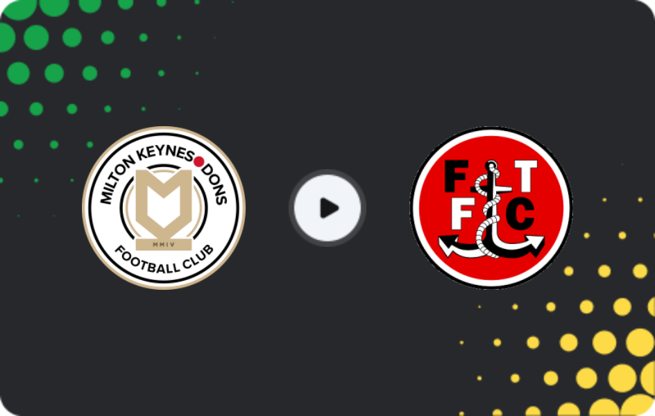 Where to watch MK Dons — Fleetwood Town, League Two, 29.11.2025