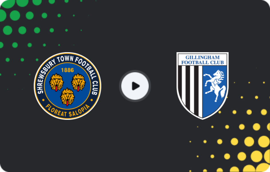 Where to watch Shrewsbury Town — Gillingham, League Two, 29.11.2025