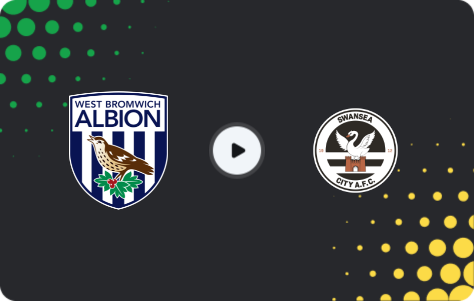 Where to watch West Bromwich — Swansea, Championship, 29.11.2025