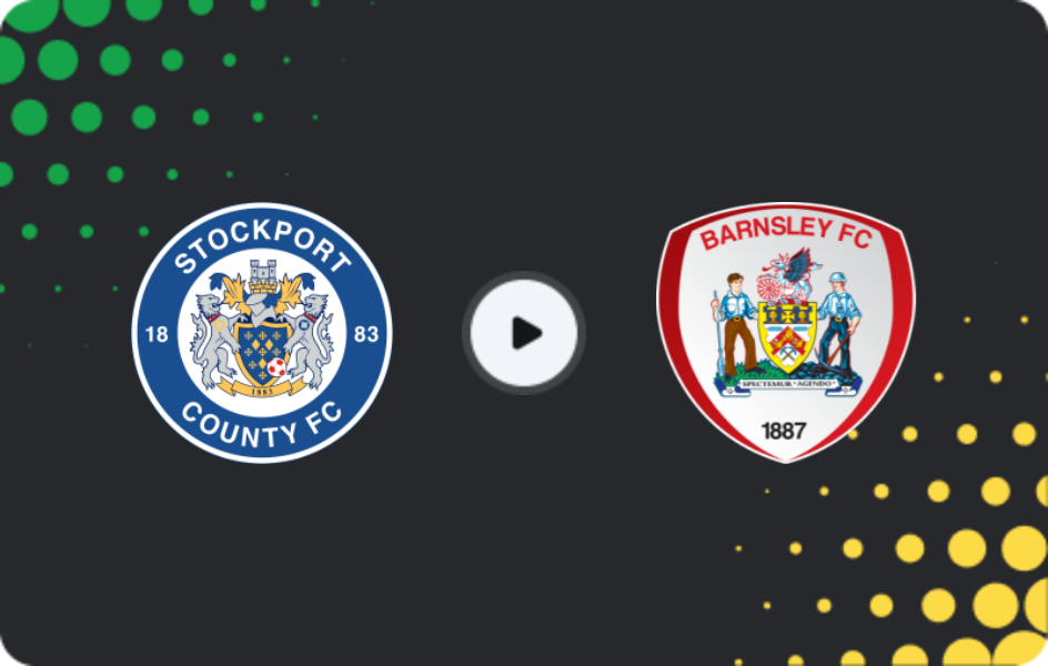 Where to watch Stockport County — Barnsley, League One, 29.11.2025