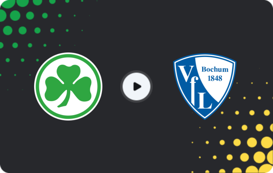 Where to watch Greuther Fürth — Bochum, 2. Bundesliga, 29.11.2025