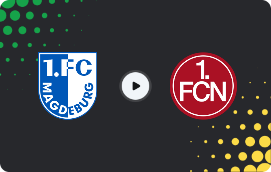 Where to watch Magdeburg — Nürnberg, 2. Bundesliga, 29.11.2025