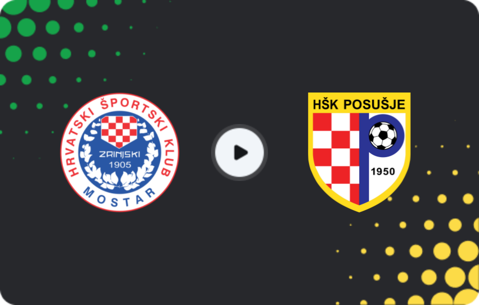 Where to watch Zrinjski — Posušje, Premijer Liga, 29.11.2025