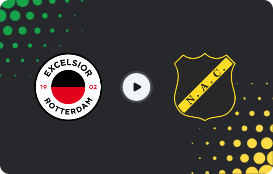 Where to watch Excelsior — NAC Breda, Eredivisie, 29.11.2025
