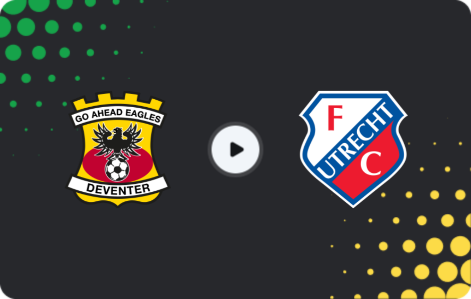 Where to watch Go Ahead Eagles — Utrecht, Eredivisie, 30.11.2025