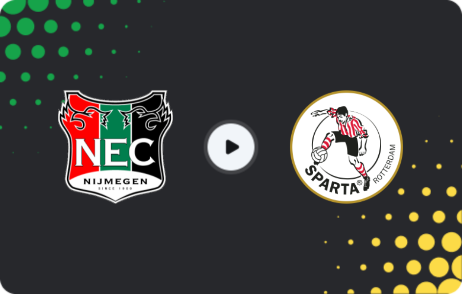 Where to watch NEC Nijmegen — Sparta Rotterdam, Eredivisie, 29.11.2025