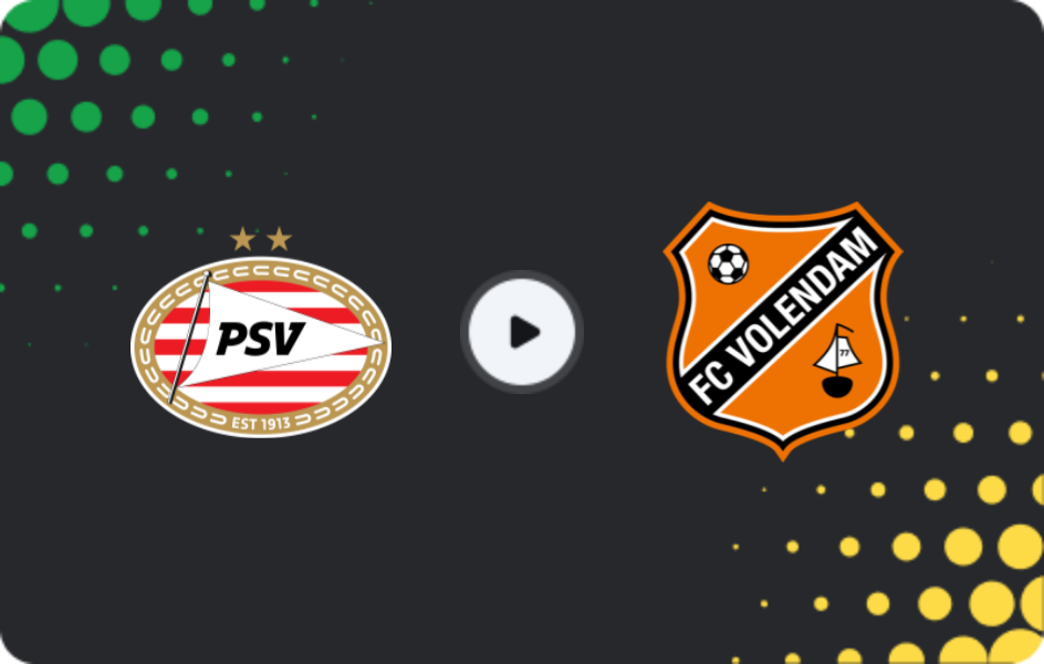 Where to watch PSV Eindhoven — Volendam, Eredivisie, 30.11.2025