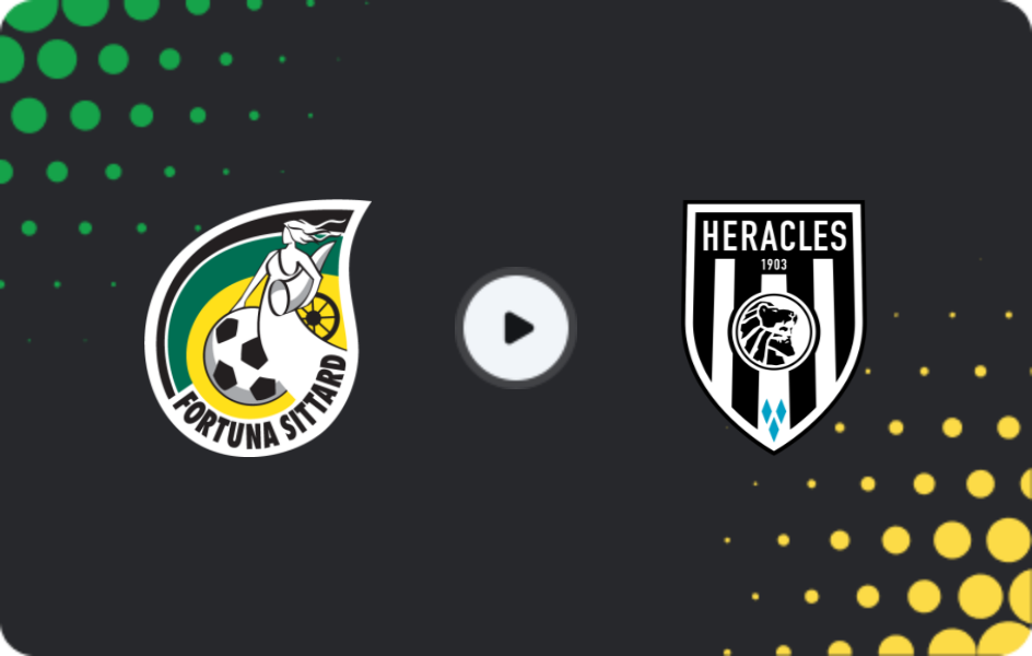 Where to watch Fortuna Sittard — Heracles, Eredivisie, 29.11.2025