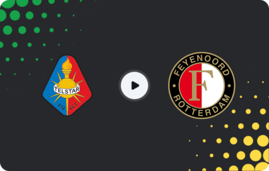 Where to watch Telstar — Feyenoord, Eredivisie, 30.11.2025