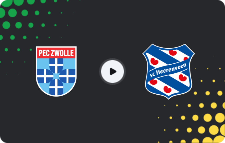 Where to watch Zwolle — Heerenveen, Eredivisie, 28.11.2025