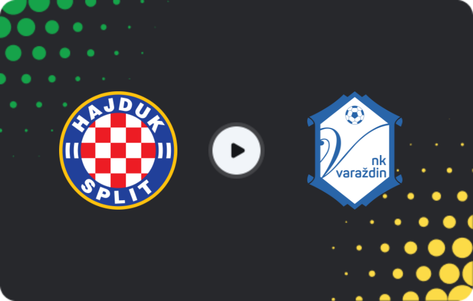 Where to watch Hajduk Split — Varazdin, HNL, 29.11.2025