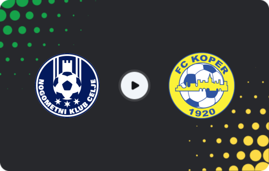 Where to watch Celje — Koper, PrvaLiga, 29.11.2025