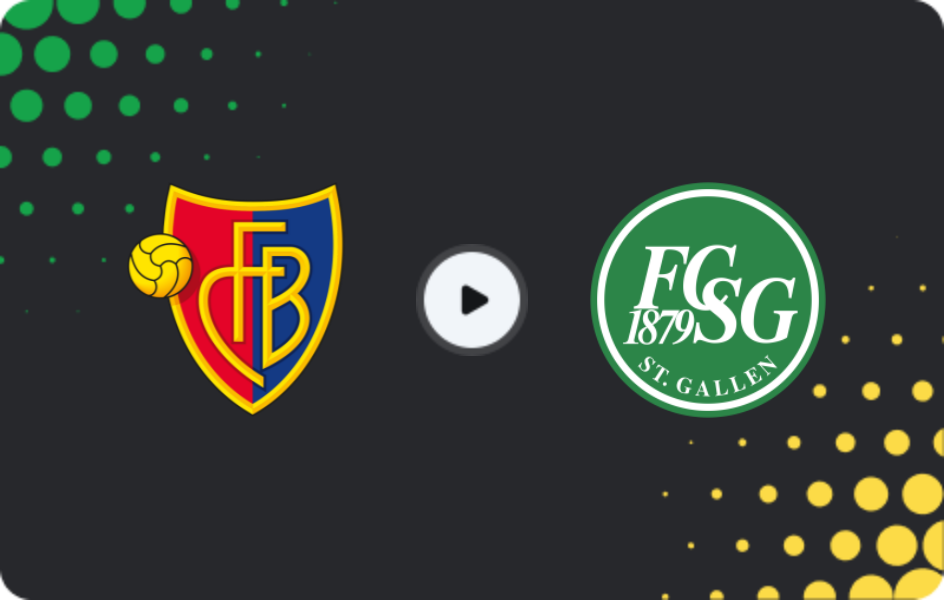 Where to watch Basel — St. Gallen, Super League, 30.11.2025