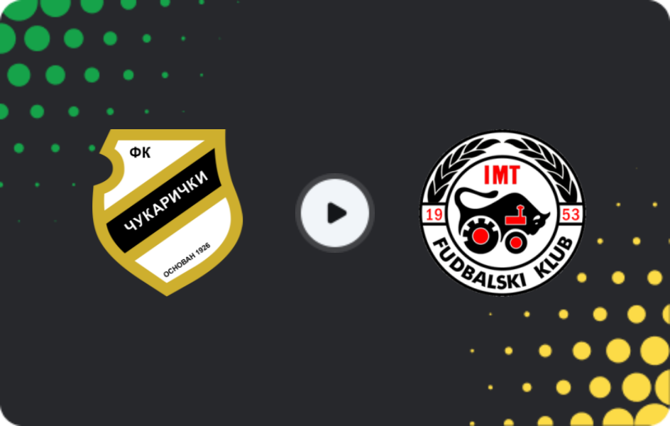 Where to watch Cukaricki — IMT Novi Beograd, Super Liga, 29.11.2025