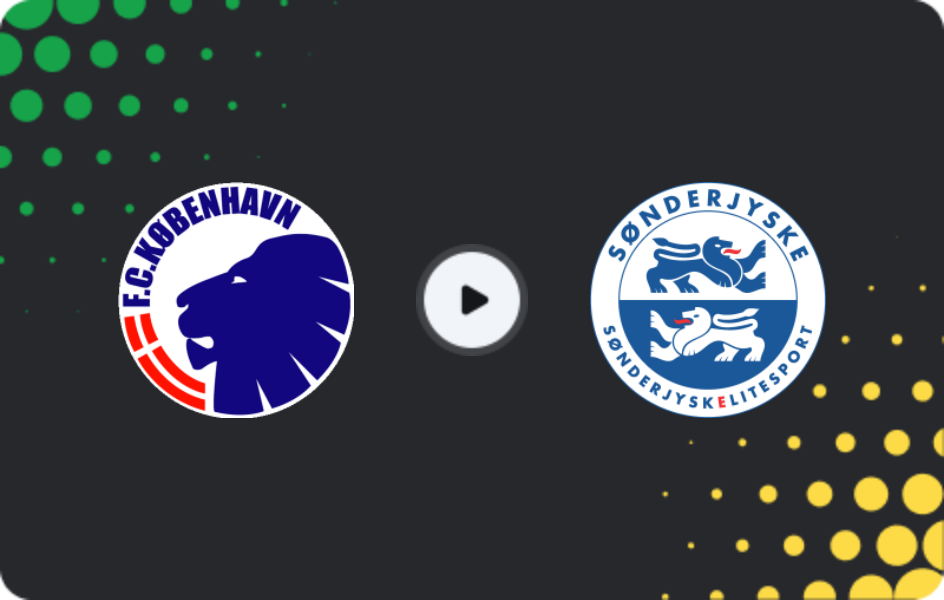 Where to watch Copenhagen — Sonderjyske, Superliga, 07.12.2025
