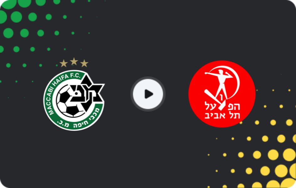 Where to watch Maccabi Haifa — Hapoel Tel Aviv, Ligat Ha'al, 02.12.2025