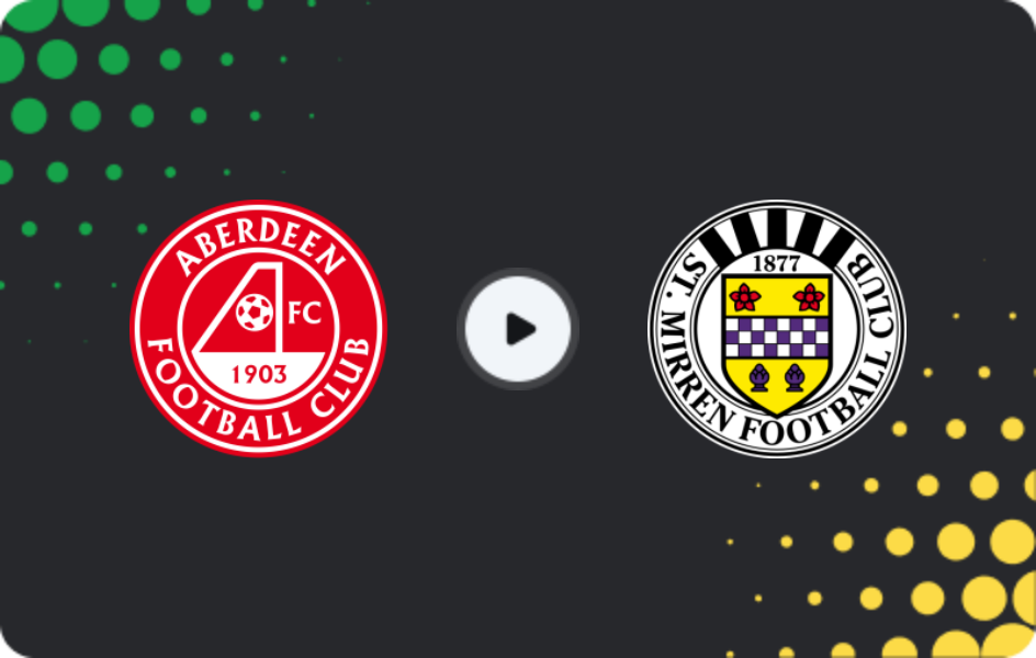 Where to watch Aberdeen — St. Mirren, Premiership, 03.12.2025