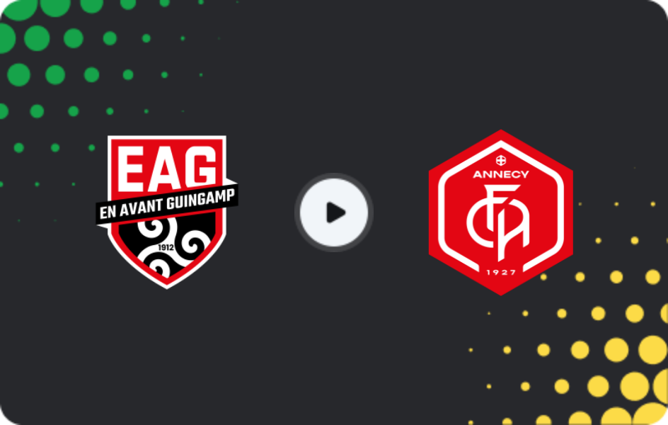 Where to watch Guingamp — Annecy, Ligue 2, 05.12.2025