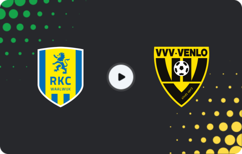 Where to watch Waalwijk — VVV Venlo, Eerste Divisie, 05.12.2025