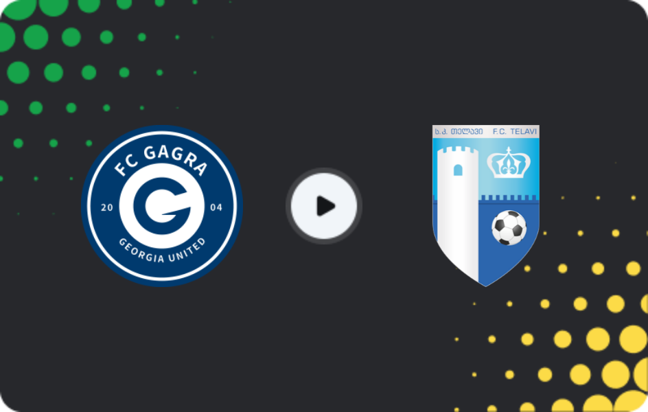 Where to watch Gagra — Telavi, Erovnuli Liga, 29.11.2025