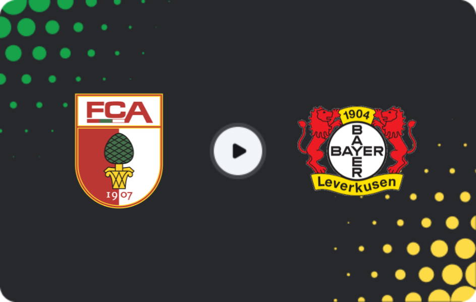 Where to watch Augsburg — Bayer Leverkusen, Bundesliga, 06.12.2025