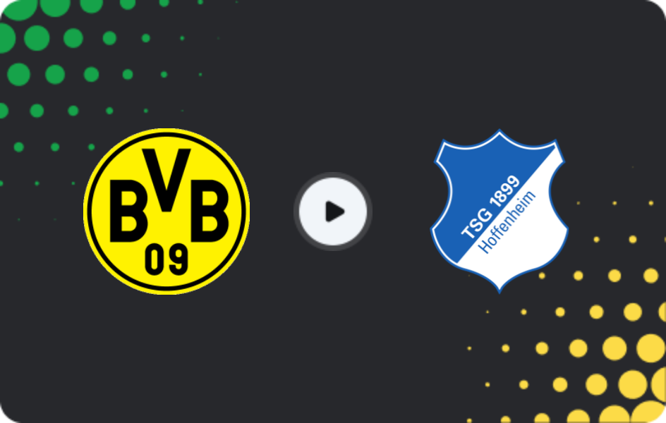 Where to watch Borussia Dortmund — Hoffenheim, Bundesliga, 06.12.2025