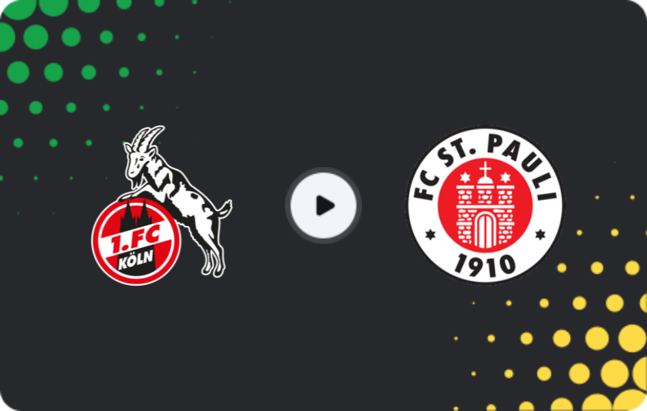 Where to watch 1.FC Köln — St. Pauli, Bundesliga, 06.12.2025