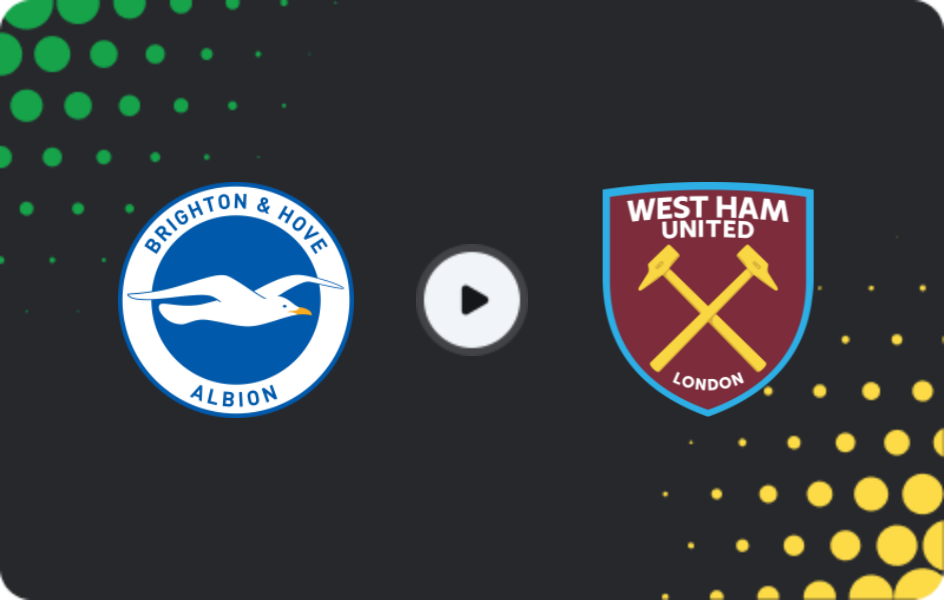 Where to watch Brighton — West Ham, Premier League, 07.12.2025
