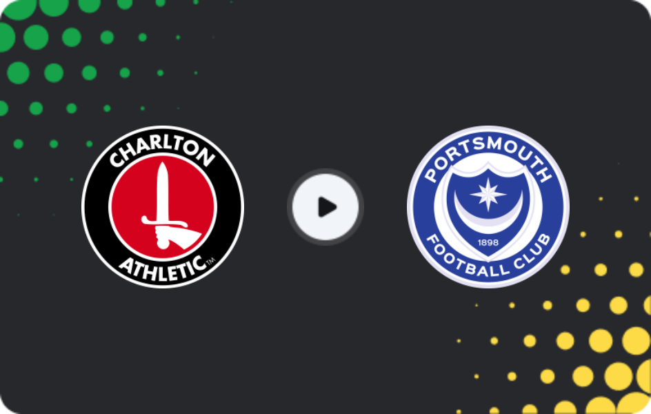 Where to watch Charlton Athletic — Portsmouth, Championship, 06.12.2025