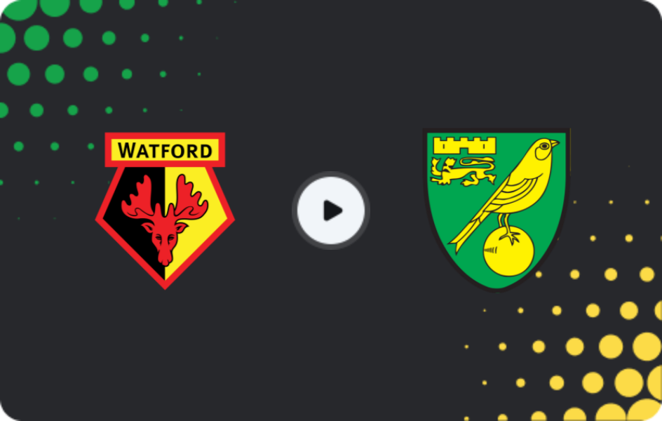 Where to watch Watford — Norwich, Championship, 06.12.2025