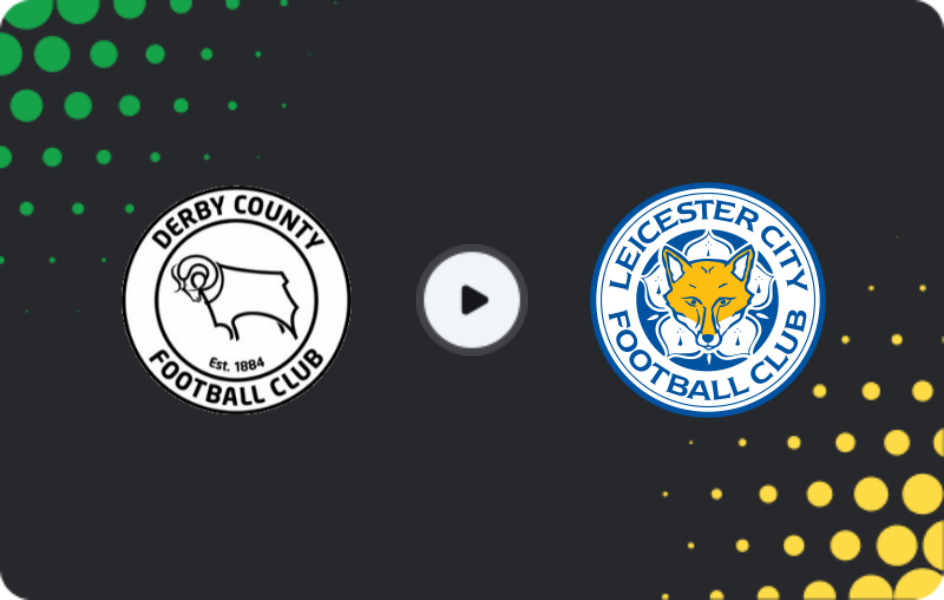 Where to watch Derby County — Leicester, Championship, 06.12.2025