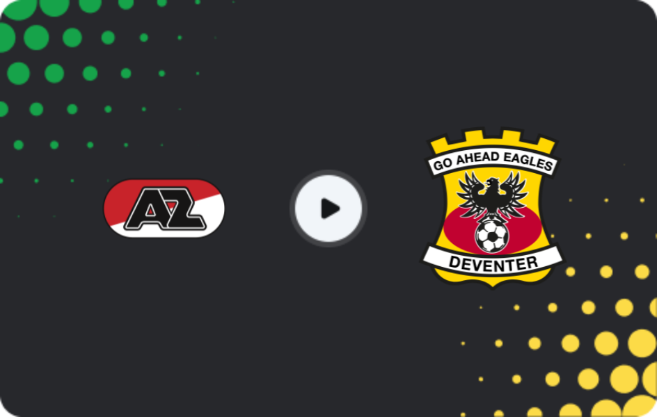 Where to watch AZ Alkmaar — Go Ahead Eagles, Eredivisie, 07.12.2025