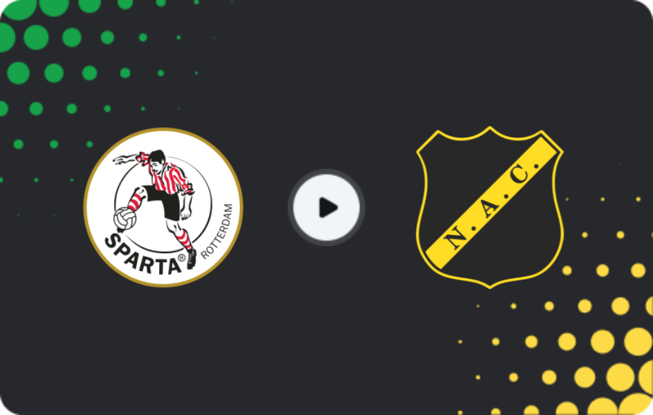 Where to watch Sparta Rotterdam — NAC Breda, Eredivisie, 07.12.2025