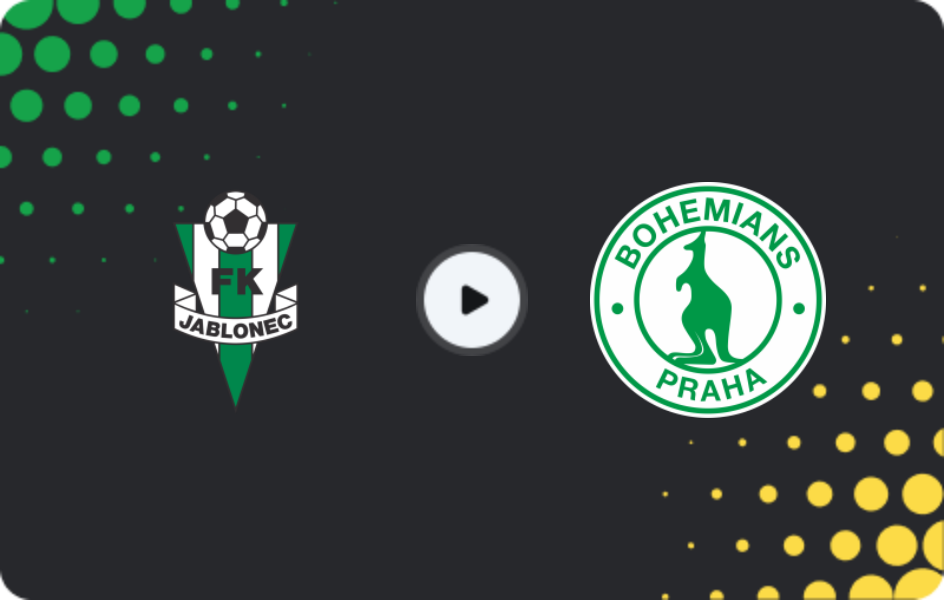 Where to watch Jablonec — Bohemians 1905, First Liga, 07.12.2025
